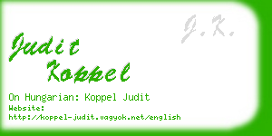 judit koppel business card